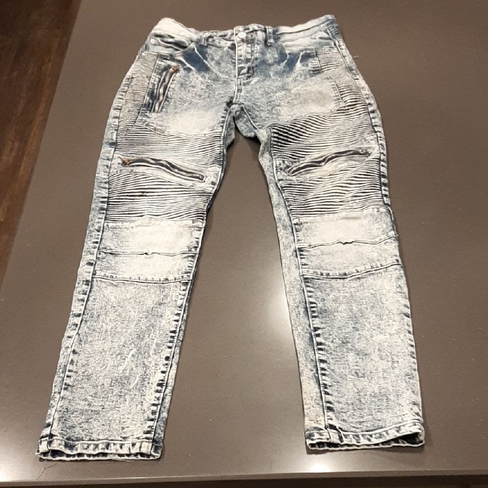 Men's Blue Distressed Jeans